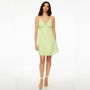 DYNAMITE STRAPPY GREEN LINEN BLEND DRESS | SIZE XL